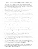 Prácticas que promueven la dignidad del paciente en psicología clínica