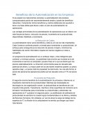 Beneficios de la Automatizacion en las Empresas