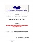 Escuela como organización y el liderazgo como institución