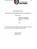 ENSAYO DEL HUMANISMO ATEO DE FEUERBACH TEOLOGIA