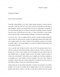 Ejemplo de una Carta informal. Página 1