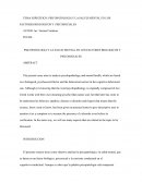 PSICOPATOLOGIA Y LA SALUD MENTAL EN LOS FACTORES BIOLOGICOS Y PSICOSOCIALES