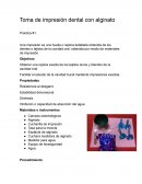 Toma de impresión con alginato