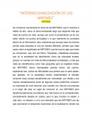 ANALISIS INTERNACIONALIZACIÓN DE LAS MIPYMES