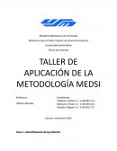 TALLER DE APLICACIÓN DE LA METODOLOGÍA MEDSI