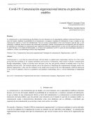 Covid-19: Comunicación organizacional interna en periodos no estables