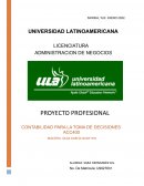 CONTABILIDAD PARA LA TOMA DE DECISIONES