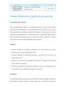 Planificación y diseño de una excursión