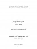 Proyecto de Vida Unidad 1 – Identidad Personal