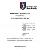 CUESTIONARIO 3 AUDITORÍA ADMINISTRATIVA