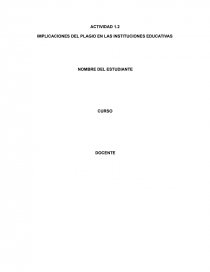 IMPLICACIONES DEL PLAGIO EN LAS INSTITUCIONES EDUCATIVAS. Página 1