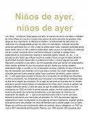 Niños de ayer, niños de hoy