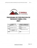 PROGRAMA DE PREVENCION DE RIESGOS CIMMA LTDA