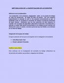 METODOLOGÍA DE LA INVESTIGACIÓN DE ACCIDENTES