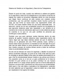 Sistema de Gestión en la Seguridad y Salud de los Trabajadores