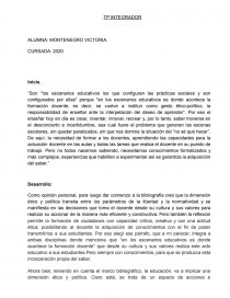 REFLEXION FILOSOFICA DE LA EDUCACION. Página 1
