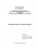 PREVENCIÓN INTEGRAL Y CONVIVENCIA CIUDADANA