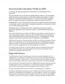 Economía De Colombia 10,6% en 2021