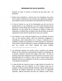 PROGRAMA DE DÍA DE MUERTOS. Página 1