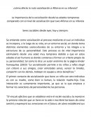 ¿cómo afecto la nula socialización a Alfonso en su infancia?