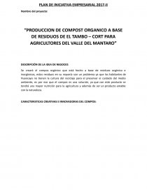 Produccion de compost organico a base de residuos de el tambo – cort para agricultores del Valle del Mantaro. Página 1