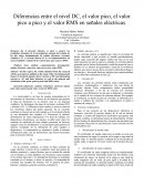 Diferencias entre el nivel DC, el valor pico, el valor pico a pico y el valor RMS en señales eléctricas