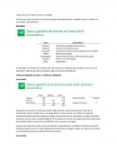 TIPOS DE ERROR EN EXCEL Y COMO SE CORRIGEN