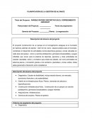 PLANIFICACIÓN DE LA GESTIÓN DE ALCANCE