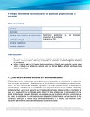 Fenómenos económicos en los procesos productivos de la sociedad