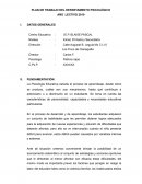 PLAN DE TRABAJO DEL DEPARTAMENTO PSICOLÓGICO