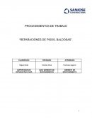 PROCEDIMIENTOS DE TRABAJO “REPARACIÓNES DE PISOS, BALDOSAS