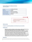 Formato Eficiencia de balanceo de línea