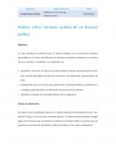 Análisis crítico narrativo jurídico de un discurso político