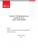 Gestion de servicio y gobernabilidad empresa CAP ACERO