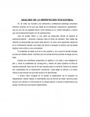 ANALISIS DE LA ORIENTACION VOCACIONAL
