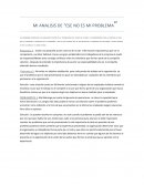 MI ANALISIS DE “ESE NO ES MI PROBLEMA”