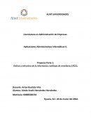 Análisis y estructura de la información; catálogo de inventarios EXCEL