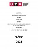 Acuerdos Comerciales y Legislacion en Comercio Internacional