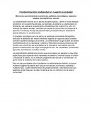 Contaminación ambiental en nuestra sociedad