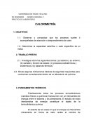 PRÁCTICA DE LABORATORIO CALORIMETRÍA
