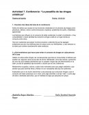 Actividad 7. Conferencia: “La pesadilla de las drogas sintéticas”