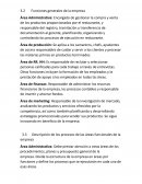 Funciones generales de la empresa