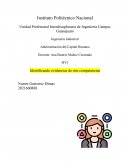 Identificando evidencias de mis competencias