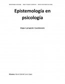 Epistemología en psicología Etapa 1 Proyecto: Cuestionario