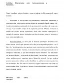 Actividad. Diferenciemos entre Autoconocimiento y Autoestima