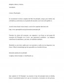 Religión, Cultura y Valores. Actividades Lectura: El principito