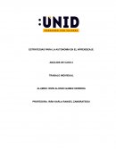 ESTRATEGIAS PARA LA AUTONOMÍA EN EL APRENDIZAJE