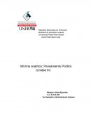 Informe analítico: Pensamiento Político (Unidad III)
