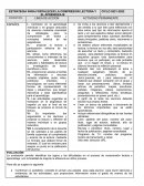 ESTRATEGIA PARA FORTALECER LA COMPRESION LECTORA Y EL APRENDIZAJE