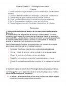 Psicología como ciencia - guía de estudio